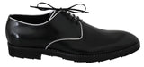 Scarpe da uomo convenzionali in pelle nera con vestito derby-D&G-EU46 / US13