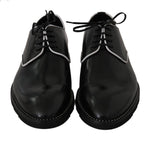 Scarpe da uomo convenzionali in pelle nera con vestito derby-D&G-EU46 / US13