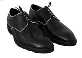 Scarpe da uomo convenzionali in pelle nera con vestito derby-D&G-EU46 / US13