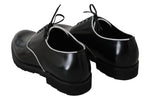 Scarpe da uomo convenzionali in pelle nera con vestito derby-D&G-EU46 / US13