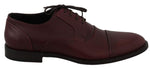 Scarpe classiche Derby in pelle bordeaux - Dolce & Gabbana - EU45 / US12