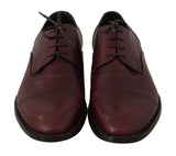 Scarpe classiche Derby in pelle bordeaux - Dolce & Gabbana - EU45 / US12