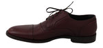 Scarpe classiche Derby in pelle bordeaux - Dolce & Gabbana - EU45 / US12