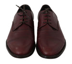 Scarpe classiche Derby in pelle bordeaux - Dolce & Gabbana - EU43 / US10