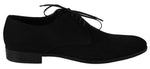 Scarpe da uomo convenzionali in pelle nera con vestito derby-D&G-EU44 / US11