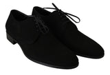 Scarpe da uomo convenzionali in pelle nera con vestito derby-D&G-EU44 / US11