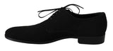 Scarpe da uomo convenzionali in pelle nera con vestito derby-D&G-EU43.5 / US10.5