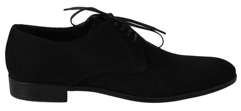 Scarpe da uomo convenzionali in pelle nera con vestito derby-D&G-EU42.5 / US9.5