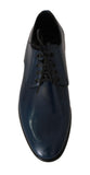 Scarpe con lacci in pelle formale blu - Dolce & Gabbana - EU39.5 / US6.5