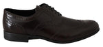 Scarpe alari Oxford in pelle marrone con spille - D&G - EU37 / US6.5