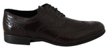 Scarpe alari Oxford in pelle marrone con spille - D&G - EU37 / US6.5