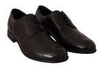 Scarpe alari Oxford in pelle marrone con spille - D&G - EU37 / US6.5