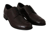 Scarpe alari Oxford in pelle marrone con spille - D&G - EU37.5 / US7