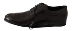 Scarpe alari Oxford in pelle marrone con spille - D&G - EU37.5 / US7