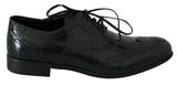 Scarpe alari Oxford in pelle verde con frange - D&G - EU36 / US5.5