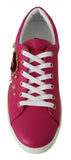 Sneakers in pelle con cuore rosso oro rosa - D&G - EU36 / US5.5