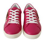 Sneakers in pelle con cuore rosso oro rosa - D&G - EU36 / US5.5