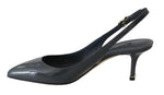 Scarpe con cinturino in pelle verniciata grigia - D&G - EU36 / US5.5