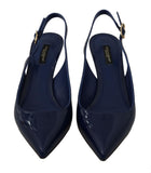 Scarpe con cinturino in pelle verniciata blu - D&G - EU40 / US9.5