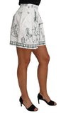 Shorts con stampa motivo Sicilia bianco verde - Dolce & Gabbana - IT38-S