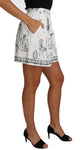 Shorts con stampa motivo Sicilia bianco verde - Dolce & Gabbana - IT38-S