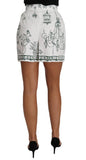 Shorts con stampa motivo Sicilia bianco verde - Dolce & Gabbana - IT38-S