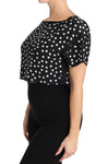 Top corto in seta a pois neri - Dolce & Gabbana - IT44-L