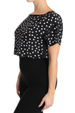 Top corto in seta a pois neri - Dolce & Gabbana - IT44-L