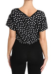 Top corto in seta a pois neri - Dolce & Gabbana - IT44-L