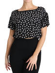 Top corto in seta a pois neri - Dolce & Gabbana - IT44-L