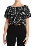 Top corto in seta a pois neri - Dolce & Gabbana - IT38-XS