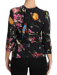 Top a razzo robotico floreale nero Luna - Dolce & Gabbana - IT40-S