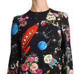 Top a razzo robotico floreale nero Luna - Dolce & Gabbana - IT40-S