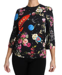 Top a razzo robotico floreale nero Luna - Dolce & Gabbana - IT40-S