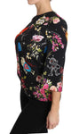 Top a razzo robotico floreale nero Luna - Dolce & Gabbana - IT38-XS