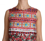 Top in seta senza maniche multicolor Carretto - D&G - IT42-M