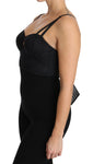 Top bustier corto in tulle corto senza maniche corsetto nero-D&G-IT42-M