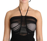 Top in camicetta di cotone nero allacciato trasparente - D&G - IT38-XS