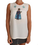 T-Shirt Fairy con paillettes in cristallo di seta bianca - D&G - IT44-L