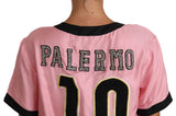 T-shirt TOP PALERMO in cristallo di seta rosa - D&G - IT44-L