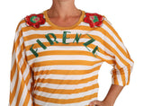 T-shirt top FIRENZE arancione bianco - Dolce & Gabbana - IT46-XL