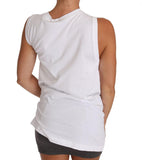 T-shirt con top a croce religiosa in cristallo bianco - D&G - IT50-XXL