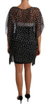 Abito a pois tunica poncho di seta nera - Dolce & Gabbana - IT36-XS