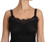 Abito a trapezio in pizzo floreale nero - Dolce & Gabbana - IT36-XS