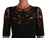 Abito Coctail fantasia floreale nera - Dolce & Gabbana - IT38-XS