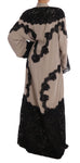 Abito Abaya in caftano ricamo nero beige - Dolce & Gabbana - IT48-XL