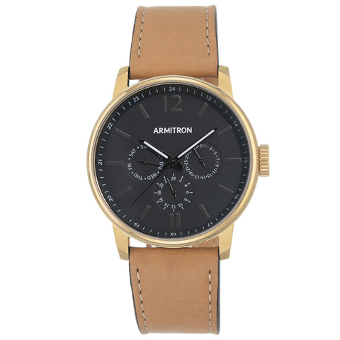 Orologio Armitron 20 / 5217BKGPTN da uomo color oro