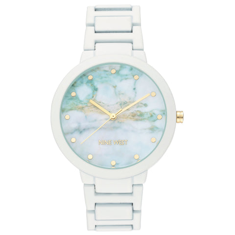 Orologio Nine West NW / 2274MAWT da donna bianco