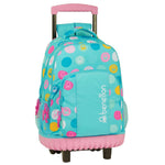 Trolley compatto Benetton Turquoise Dots 45cm