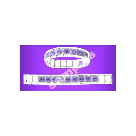 Bracciale Inox Elastico - Colore Viola